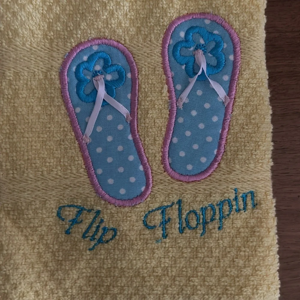 Flip flop kitchen towel